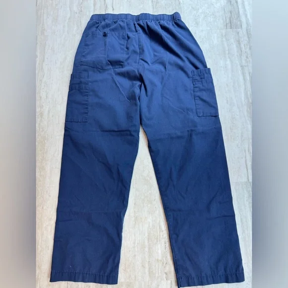 Landau Navy Scrub Pants Men’s Size Medium with Front and Back Pockets - Picture 3 of 4